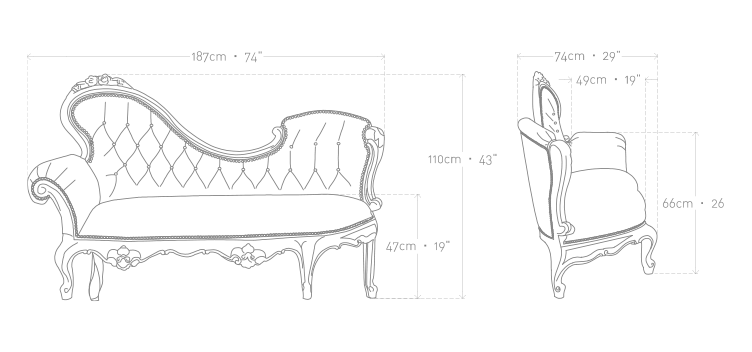 Chaise Lounge 657 medidas